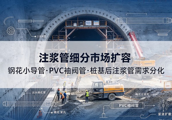 华亭注浆管细分市场扩容，隧道钢花小导管、PVC 袖阀管、桩基后注浆管需求分化
